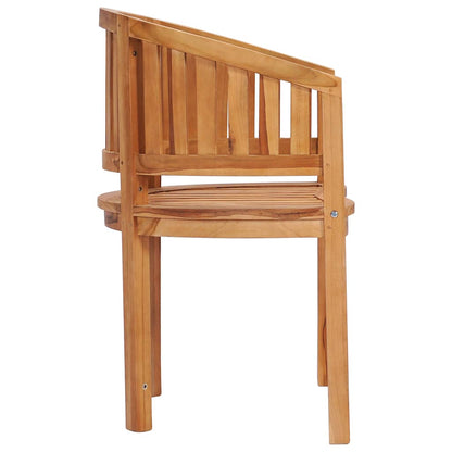 48019 vidaXL Banana Chairs 2 pcs Solid Teak Wood 6