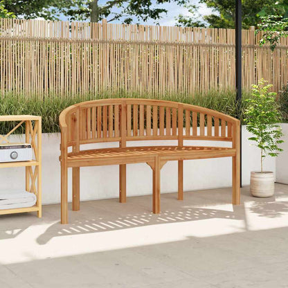 48021 vidaXL Banana Bench 151 cm Solid Teak Wood 1