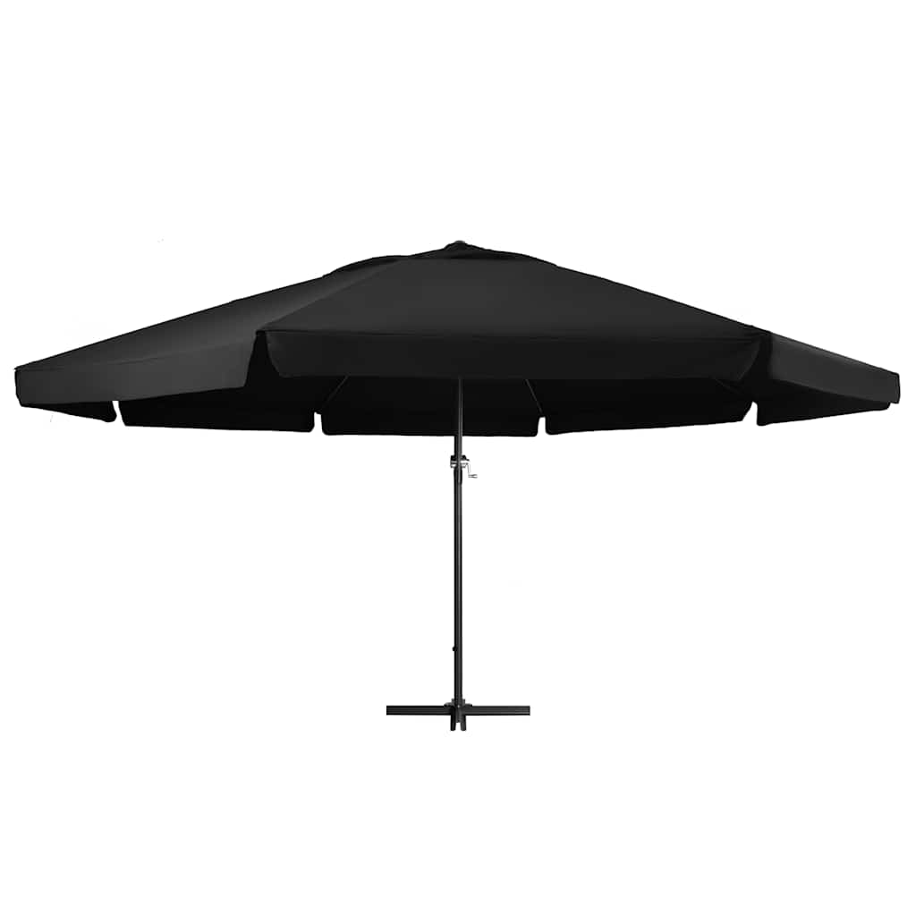 Garden Parasol with Aluminium Pole Black 500 cm