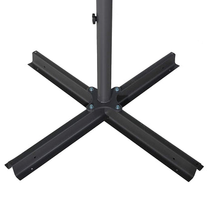 vidaXL Garden Parasol with Aluminium Pole 500 cm Black 4