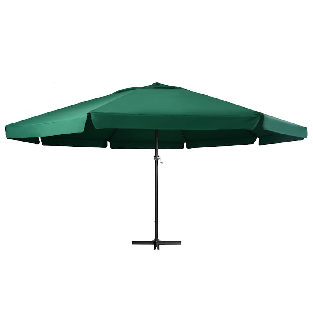 vidaXL Garden Parasol with Aluminium Pole 600 cm Green 2