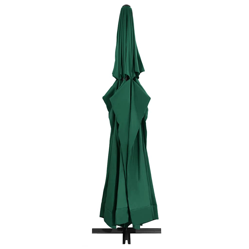 vidaXL Garden Parasol with Aluminium Pole 600 cm Green 5