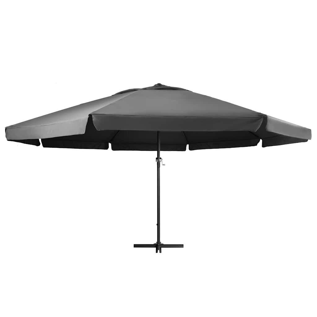 vidaXL Garden Parasol with Aluminium Pole 600 cm Anthracite 2