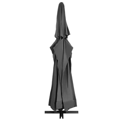 vidaXL Garden Parasol with Aluminium Pole 600 cm Anthracite 5