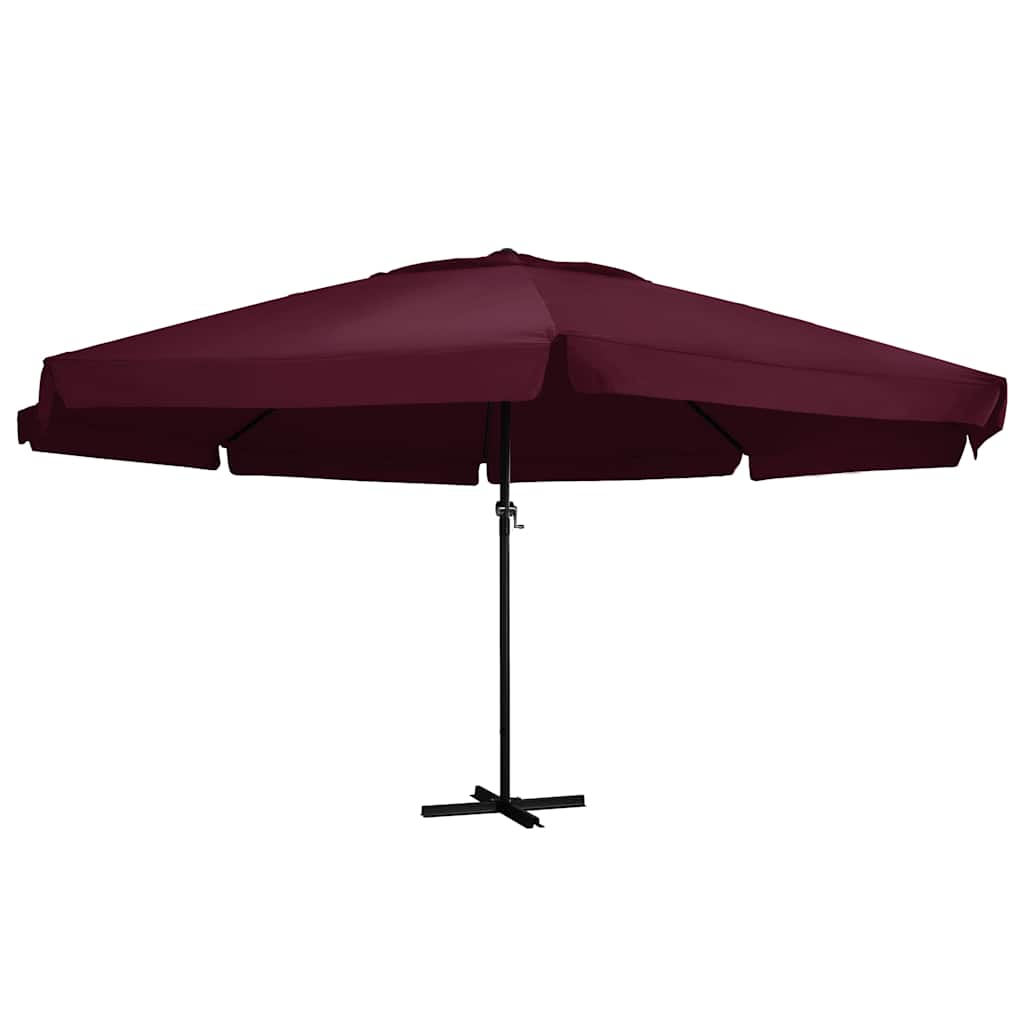 vidaXL Garden Parasol with Aluminium Pole 600 cm Bordeaux Red 1