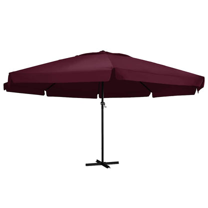 vidaXL Garden Parasol with Aluminium Pole 600 cm Bordeaux Red 1
