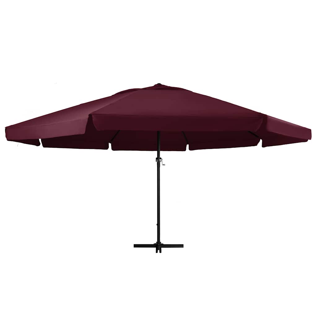 vidaXL Garden Parasol with Aluminium Pole 600 cm Bordeaux Red 2