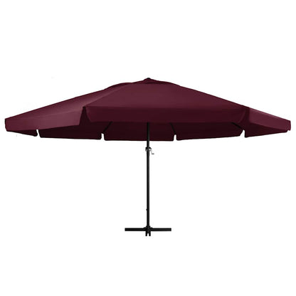 Garden Parasol with Aluminium Pole Bordeaux red 600 cm