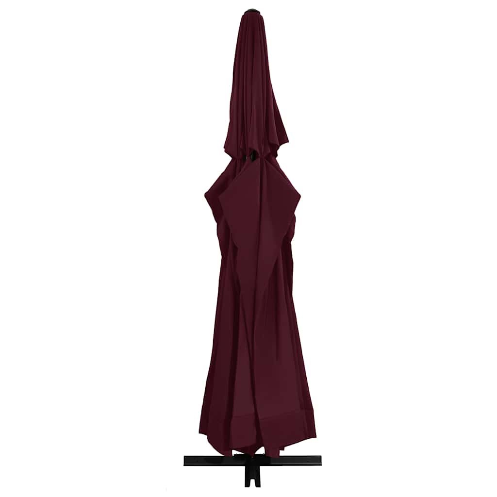 vidaXL Garden Parasol with Aluminium Pole 600 cm Bordeaux Red 4