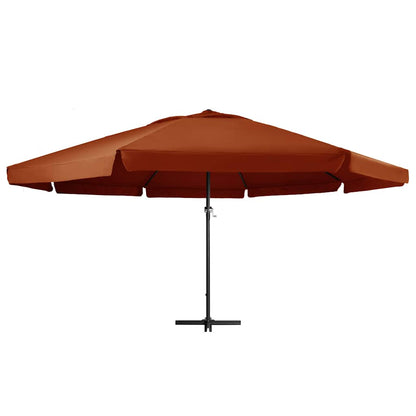 Garden Parasol with Aluminium Pole Terracotta 600 cm