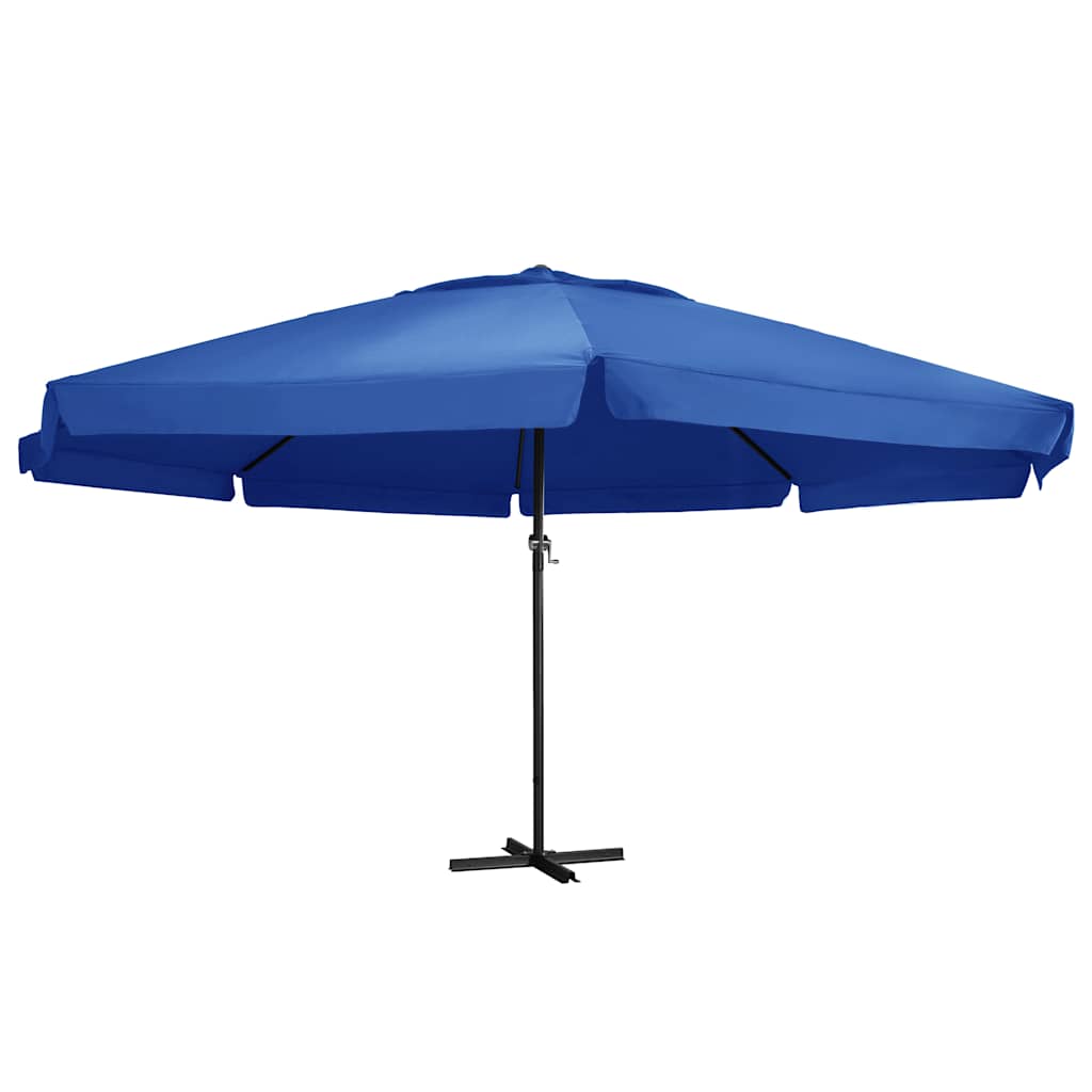 vidaXL Garden Parasol with Aluminium Pole 600 cm Azure Blue 1