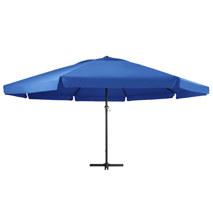 vidaXL Garden Parasol with Aluminium Pole 600 cm Azure Blue 2