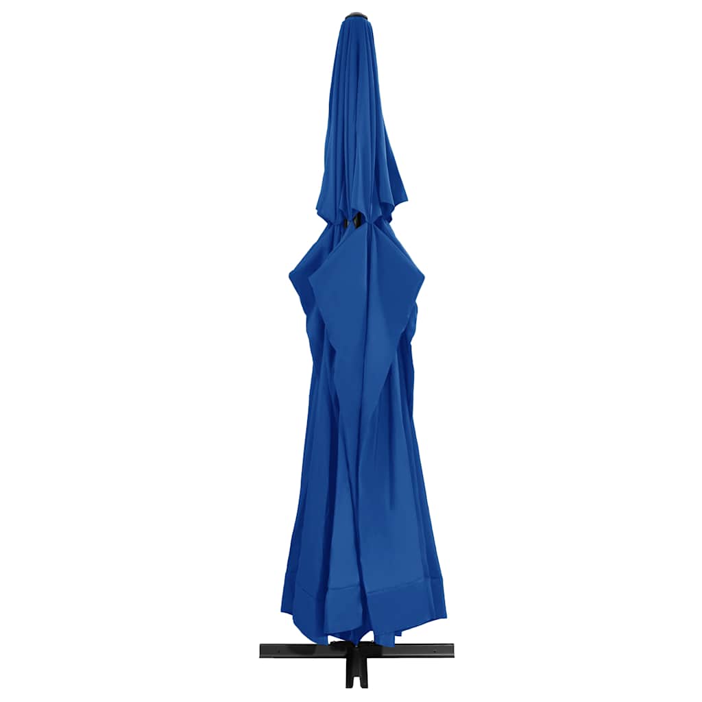 vidaXL Garden Parasol with Aluminium Pole 600 cm Azure Blue 5