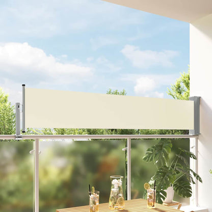 Patio Retractable Side Awning 60 x 300 cm Cream