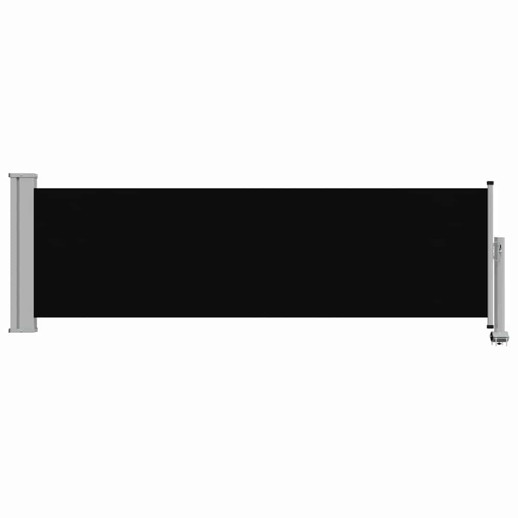 Patio Retractable Side Awning 80 x 300 cm Black