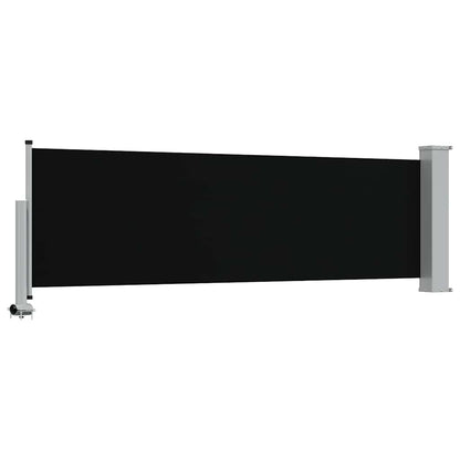 Patio Retractable Side Awning 80 x 300 cm Black
