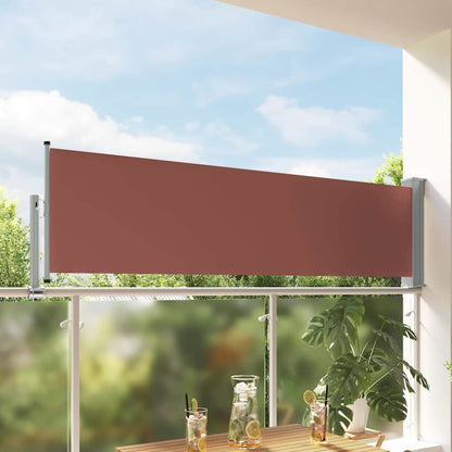 Patio Retractable Side Awning 80 x 300 cm Brown