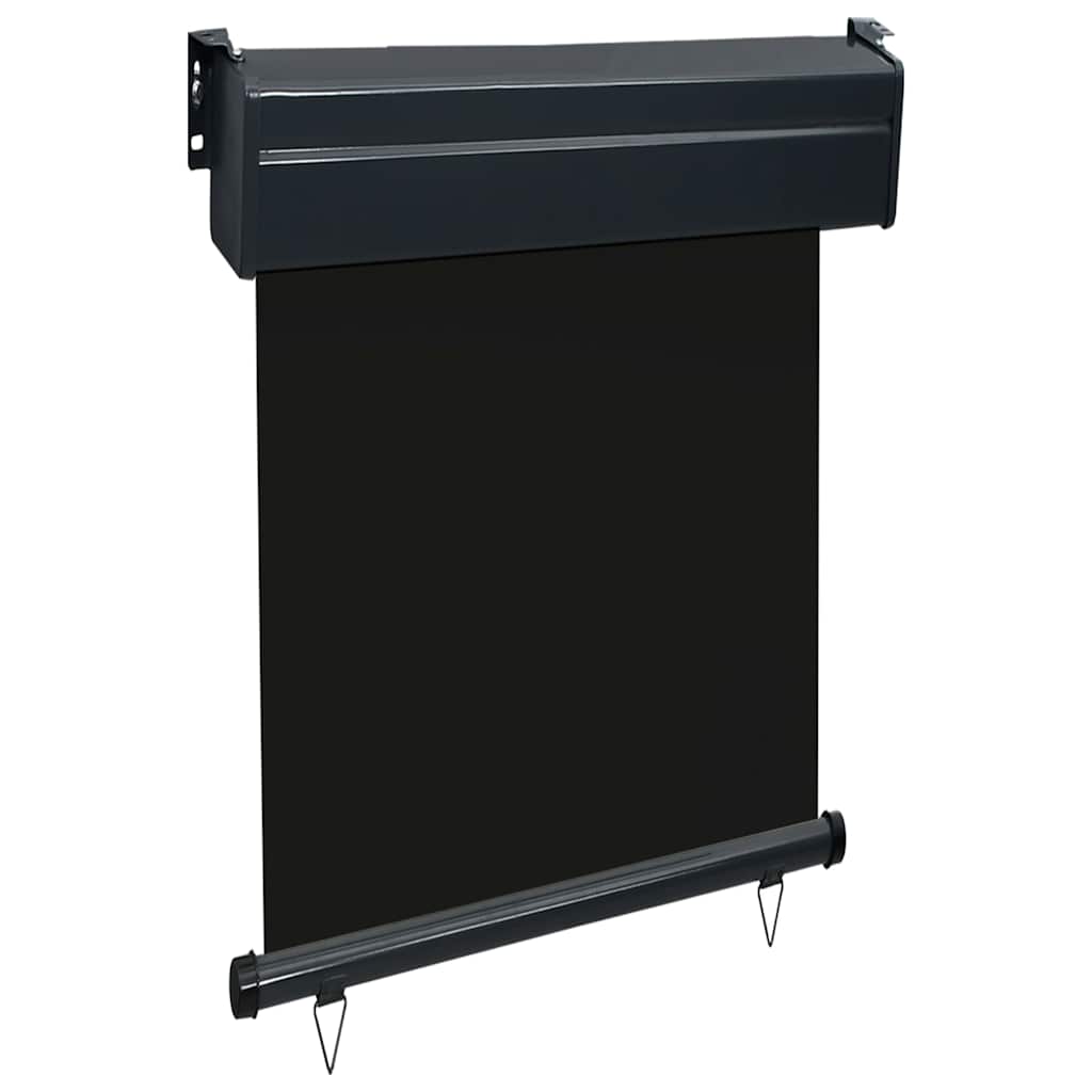 Balcony Side Awning 65 x 250 cm Black