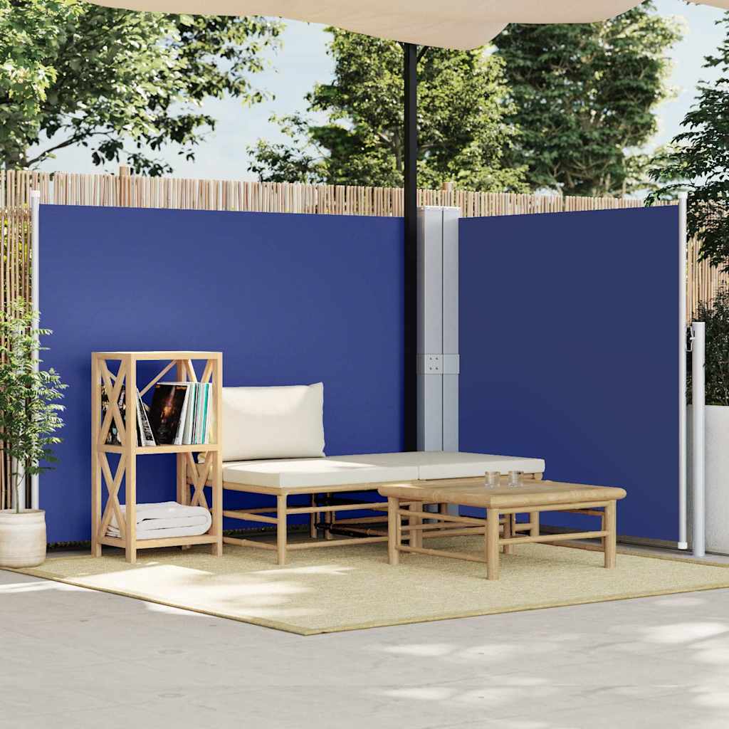 Retractable Side Awning Blue 100 x 600 cm – 220 x 600 cm 140 x 600 cm