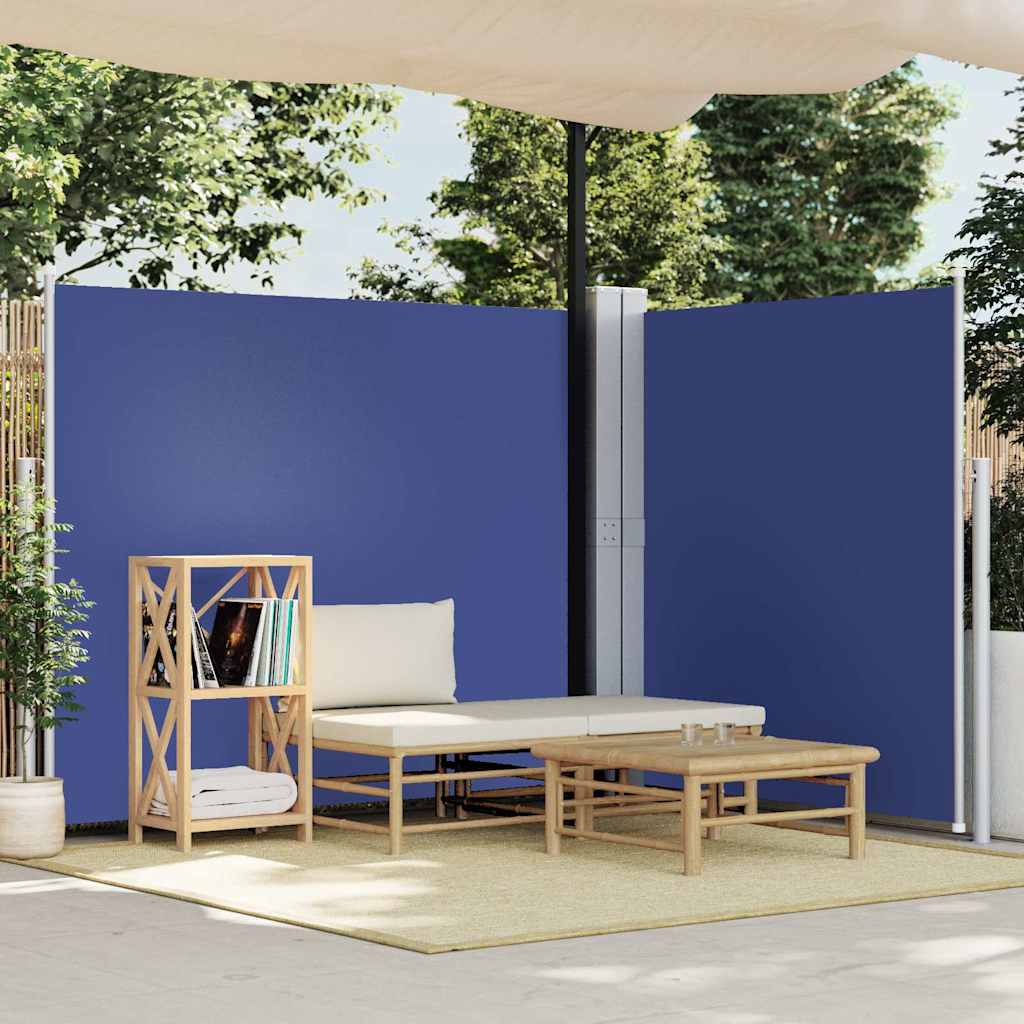 Retractable Side Awning Blue 100 x 600 cm – 220 x 600 cm 160 x 600 cm