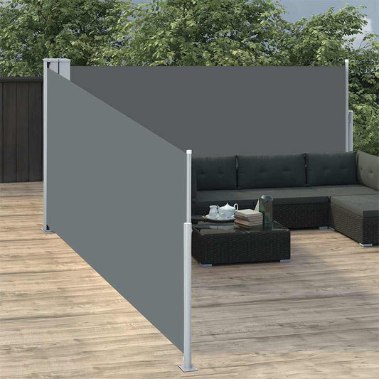 Retractable Side Awning Anthracite 100 x 600 cm – 220 x 1000 cm 100 x 1000 cm