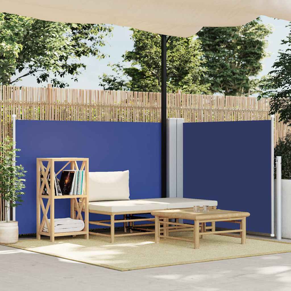 Retractable Side Awning Blue 100 x 600 cm – 220 x 600 cm 117 x 1000 cm