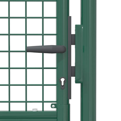 vidaXL Fence Gate Steel 100x175 cm Green 6