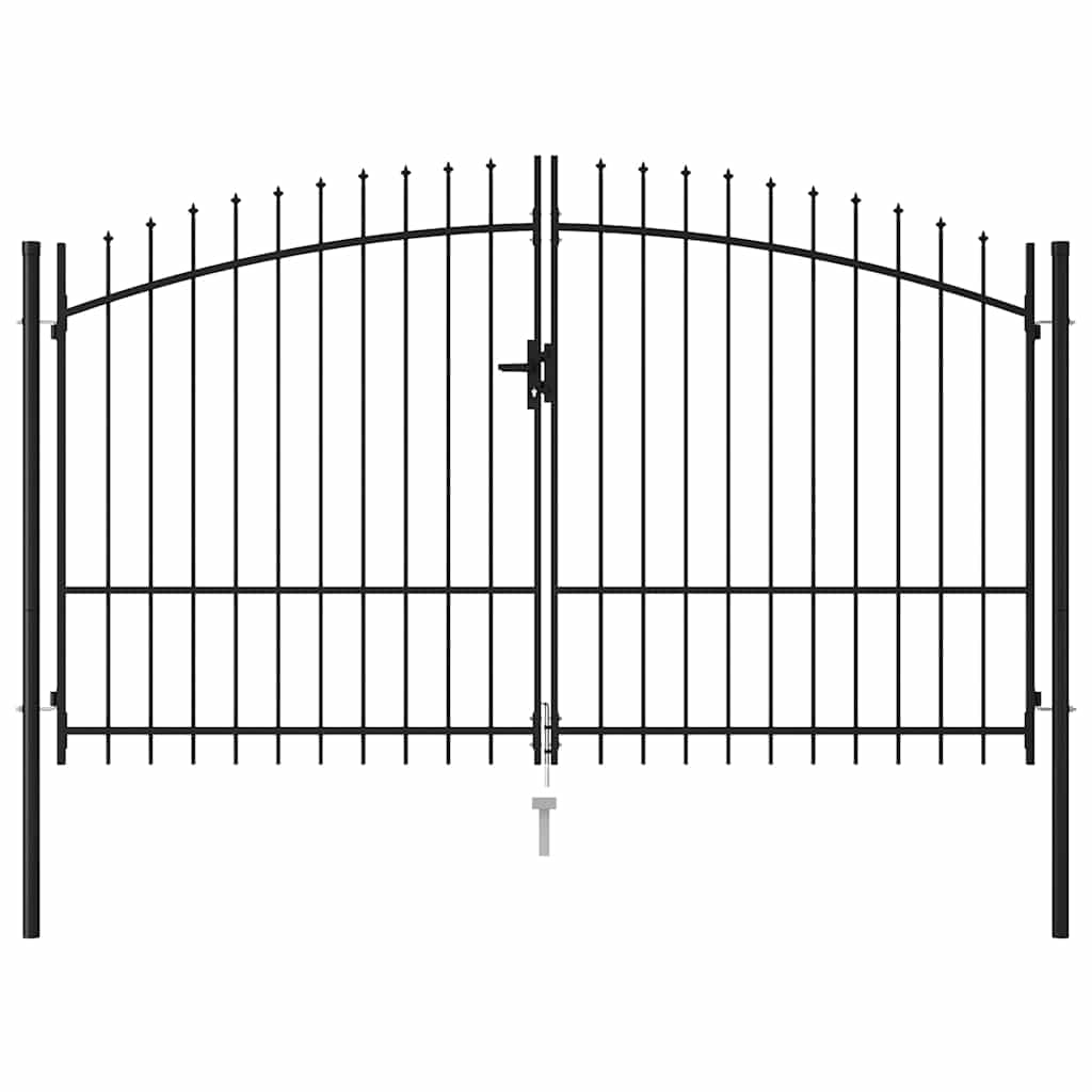 vidaXL Fence Gate Woerden Double Door with Spike Top 299.5x224.5 cm 2