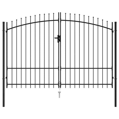 vidaXL Fence Gate "Woerden" Double Door with Spike Top 299,5x249,5 cm 2