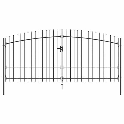 vidaXL Double Door Fence Gate "Woerden" with Spear Top 400x224,5 cm 2