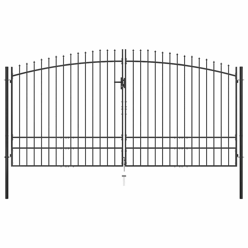 vidaXL Double Door Fence Gate "Woerden" with Spear Top 400x249,5 cm 2