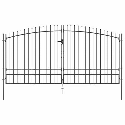 vidaXL Double Door Fence Gate "Woerden" with Spear Top 400x249,5 cm 2