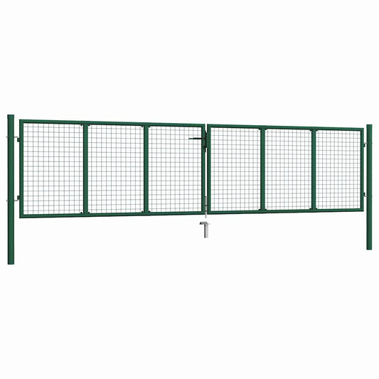 Mesh Garden Gate Steel 400x75 cm Green 390 x 75 cm
