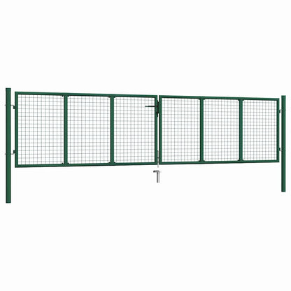 Mesh Garden Gate Steel 400x75 cm Green 390 x 100 cm