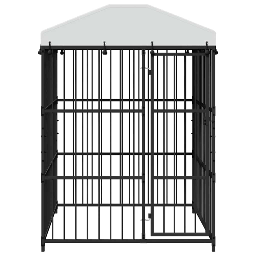 145760 vidaXL Outdoor Dog Kennel with Roof 150x150x210 cm 6