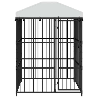 145760 vidaXL Outdoor Dog Kennel with Roof 150x150x210 cm 6