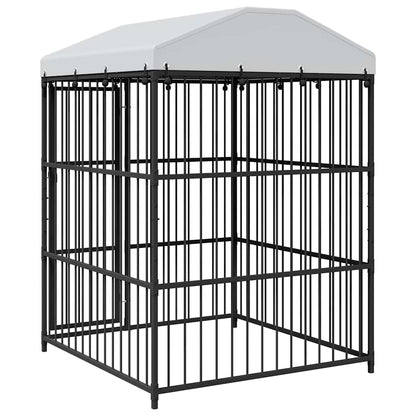 145760 vidaXL Outdoor Dog Kennel with Roof 150x150x210 cm 4