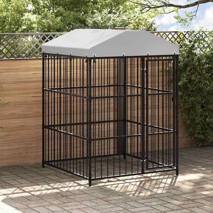 145760 vidaXL Outdoor Dog Kennel with Roof 150x150x210 cm 1