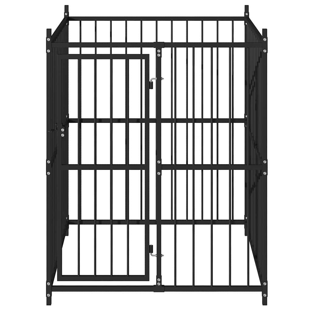 145763 vidaXL Outdoor Dog Kennel 120x120x150 cm 3