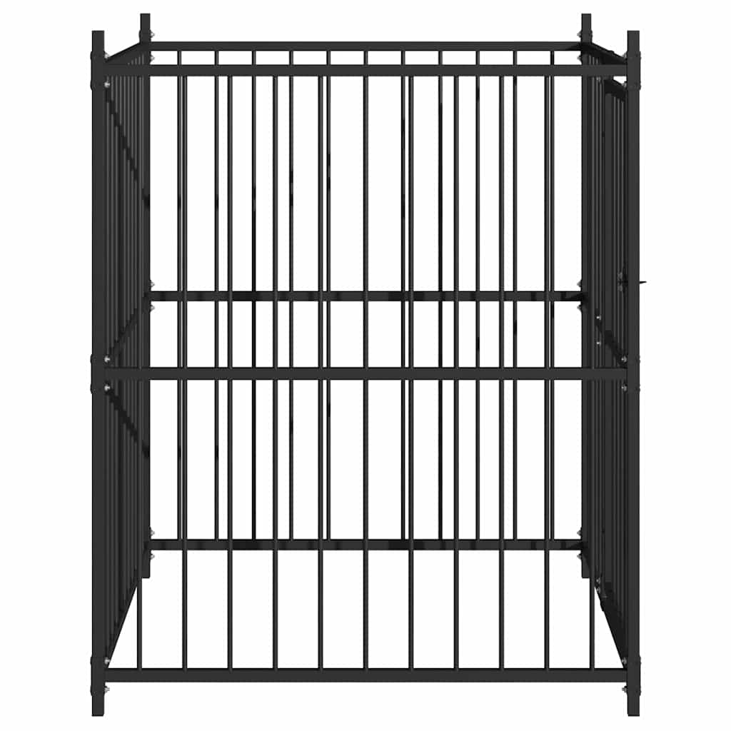 145763 vidaXL Outdoor Dog Kennel 120x120x150 cm 4