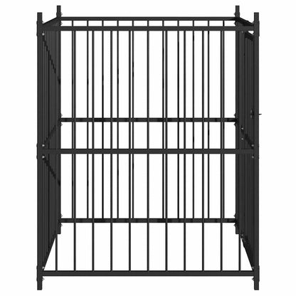 145763 vidaXL Outdoor Dog Kennel 120x120x150 cm 4