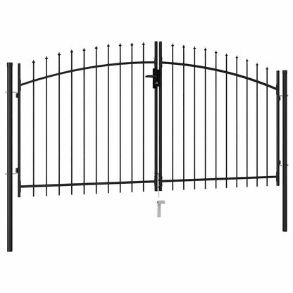 vidaXL Fence Gate "Woerden" Double Door with Spike Top 299.5x224.5 cm