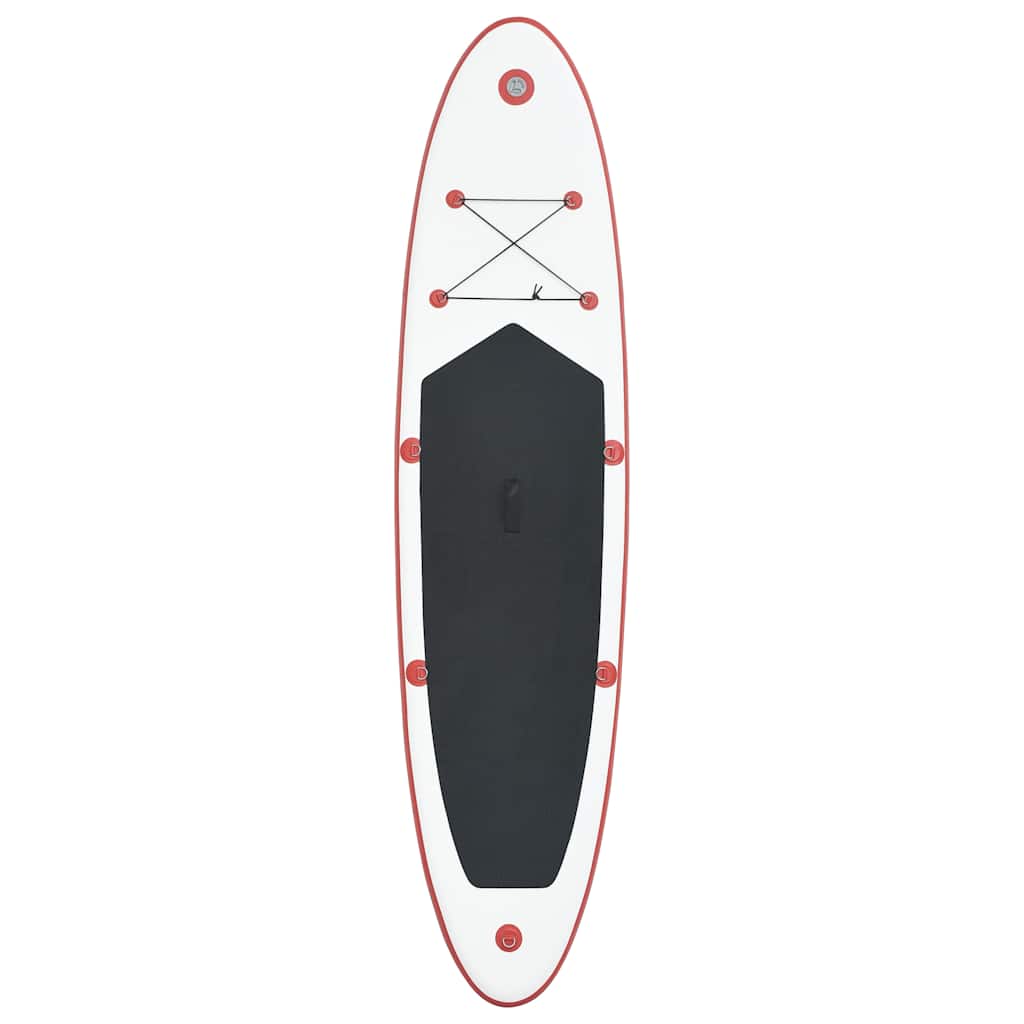vidaXL Stand Up Paddle Board Set SUP Surfboard Inflatable Red and White 3