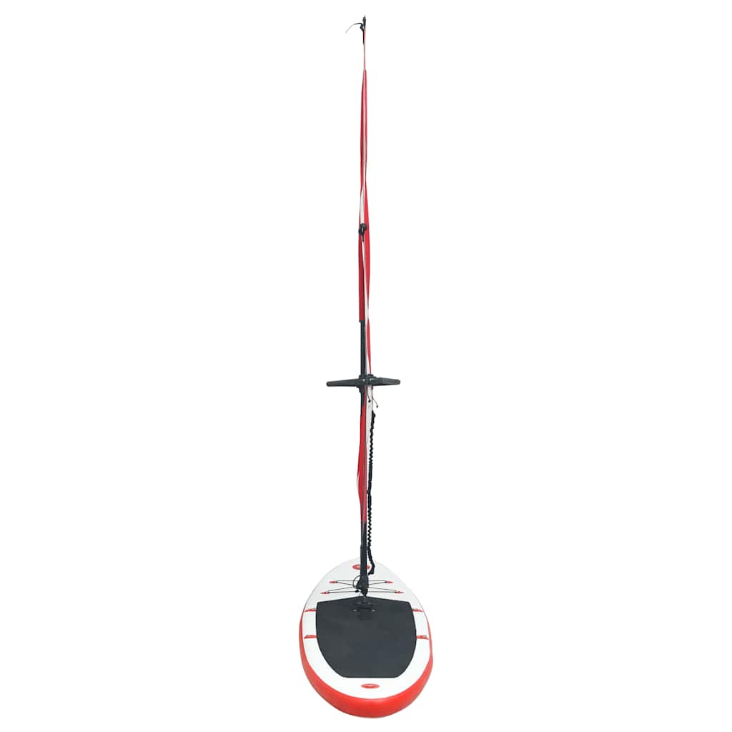 vidaXL Inflatable Stand Up Paddleboard with Sail Set Red and White 5
