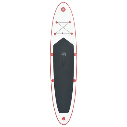 vidaXL Inflatable Stand Up Paddleboard with Sail Set Red and White 6