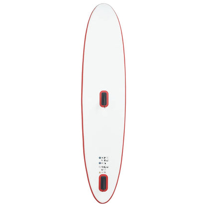 vidaXL Inflatable Stand Up Paddleboard with Sail Set Red and White 4