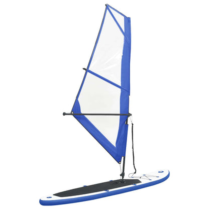 vidaXL Inflatable Stand Up Paddleboard with Sail Set Blue and White 1
