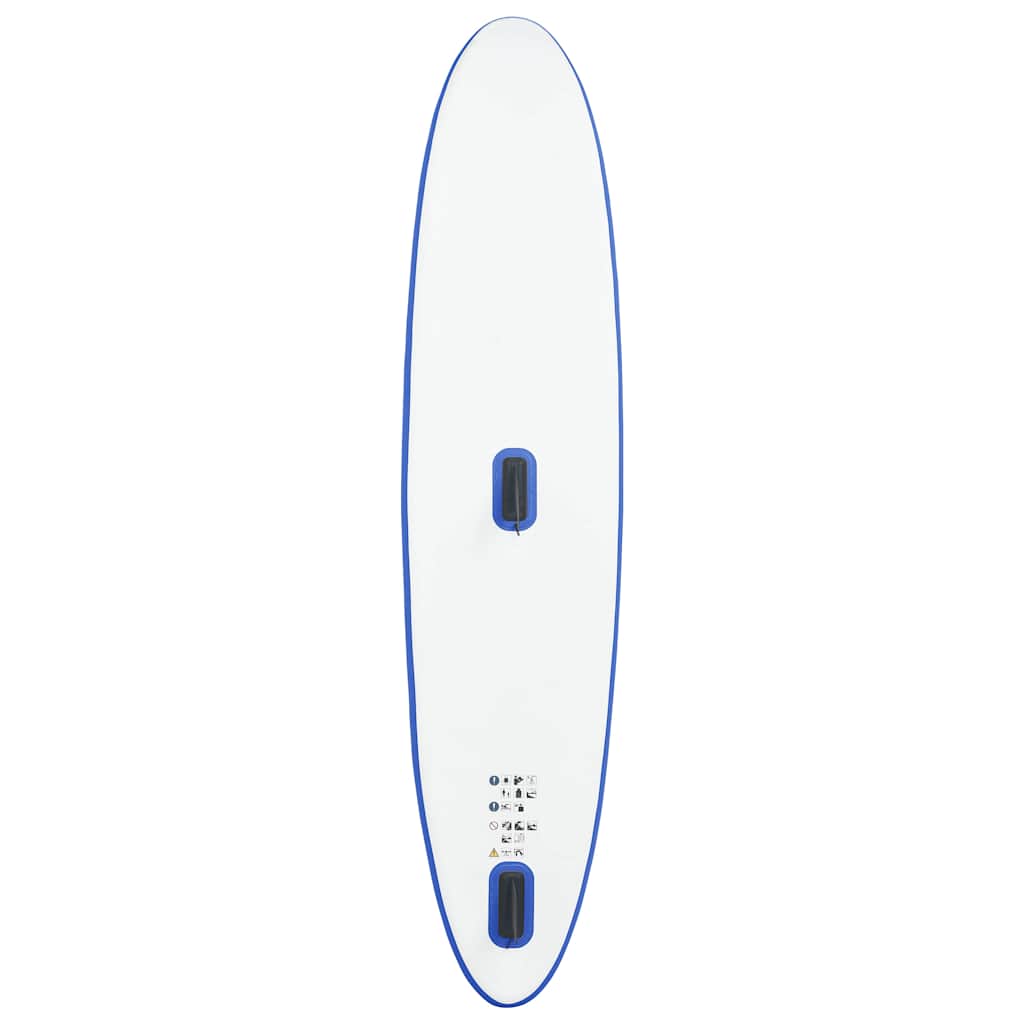 vidaXL Inflatable Stand Up Paddleboard with Sail Set Blue and White 4