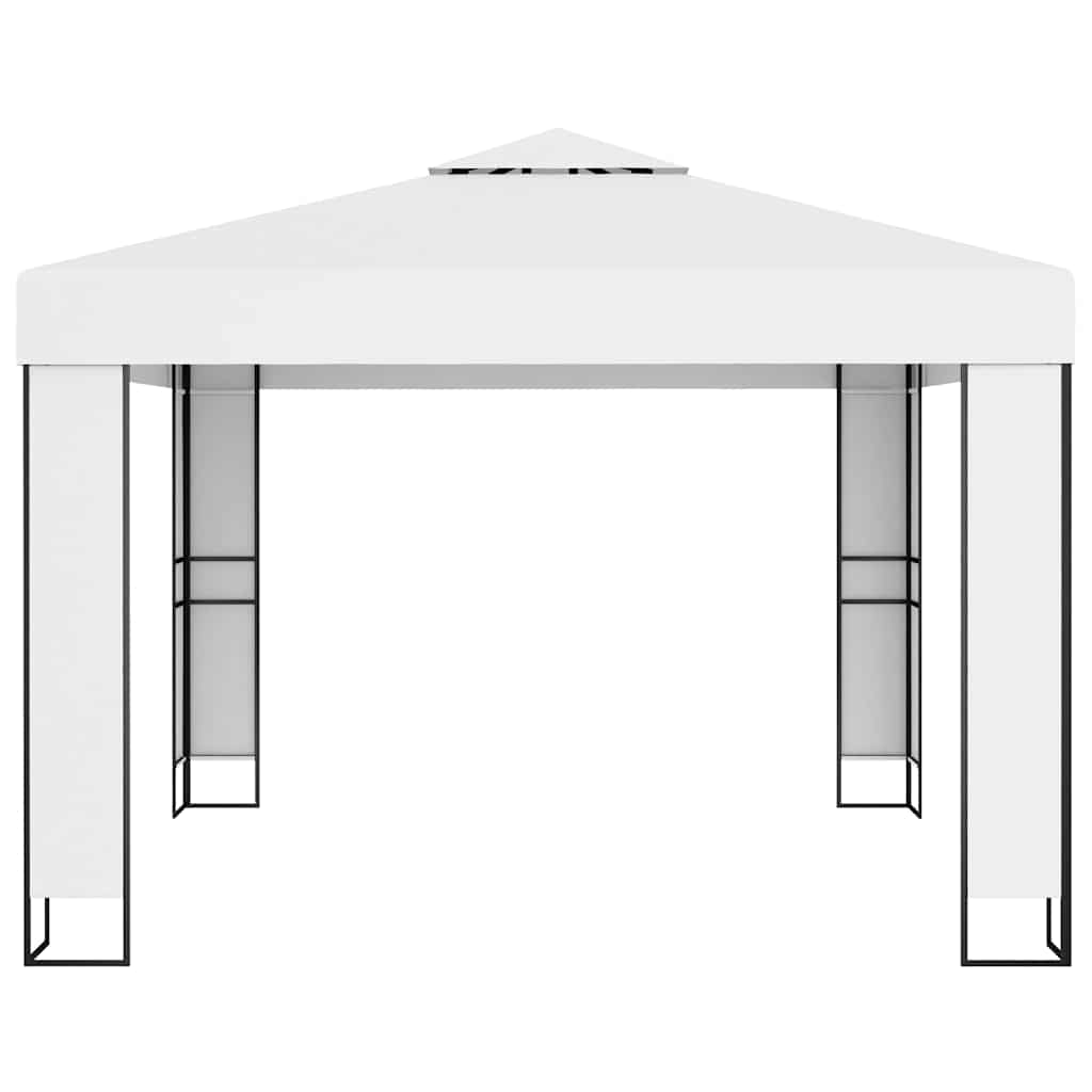 vidaXL Gazebo with Double Roof 3x3 m White 3