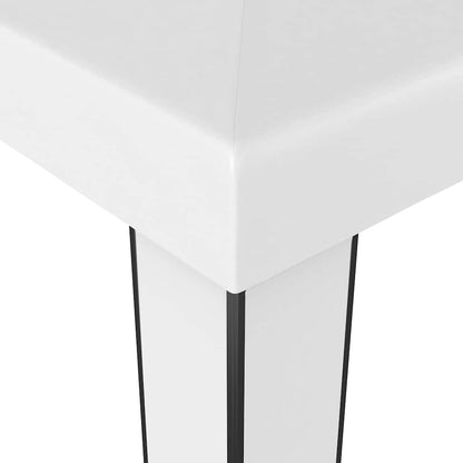vidaXL Gazebo with Double Roof 3x3 m White 4